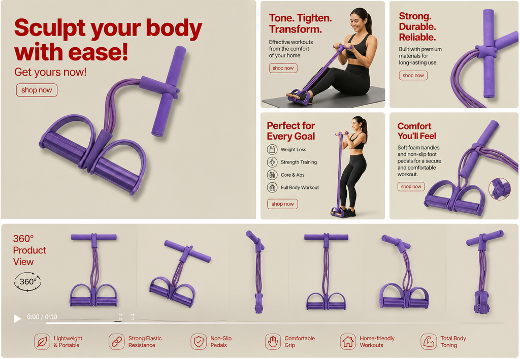 Yoga Pedal Puller Resistance Band | Fitness Equipment
